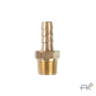 Штуцер пневматический наружная резьба 1/4 -`ёлочка`8мм(AB-MT14E08) 